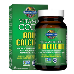 Garden of Life Calcium Brut 60 capsules, vue de face