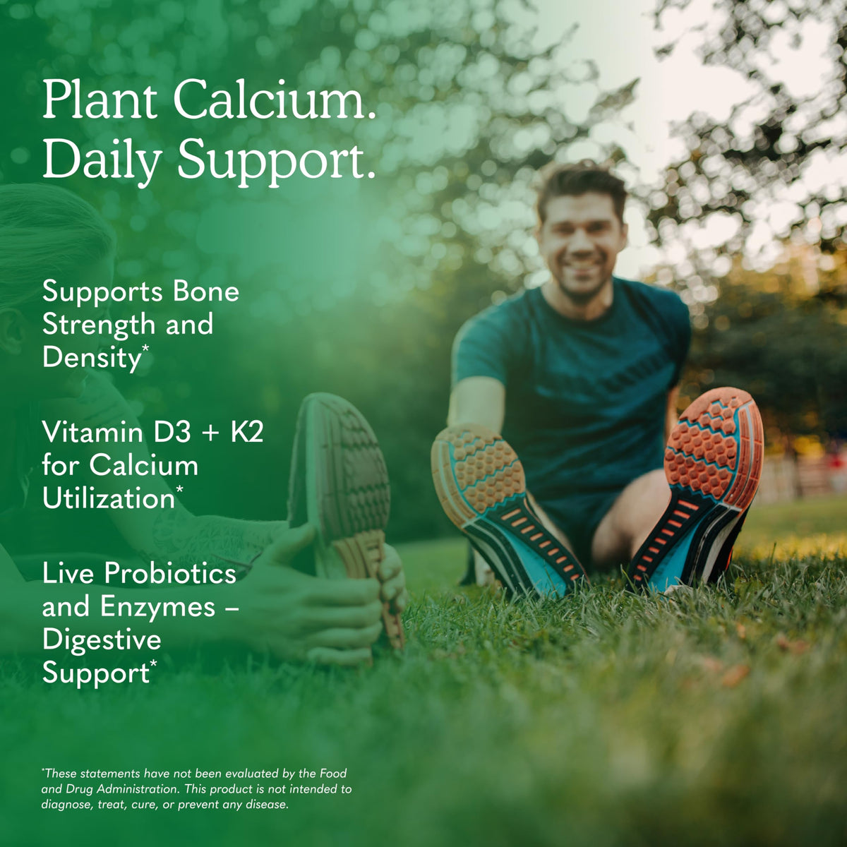 Garden of Life Complément Alimentaire Calcium Cru 120 Capsules avec étiquette