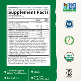 Garden of Life Complément Alimentaire Calcium Végétal 180 comprimés avec fruits et légumes