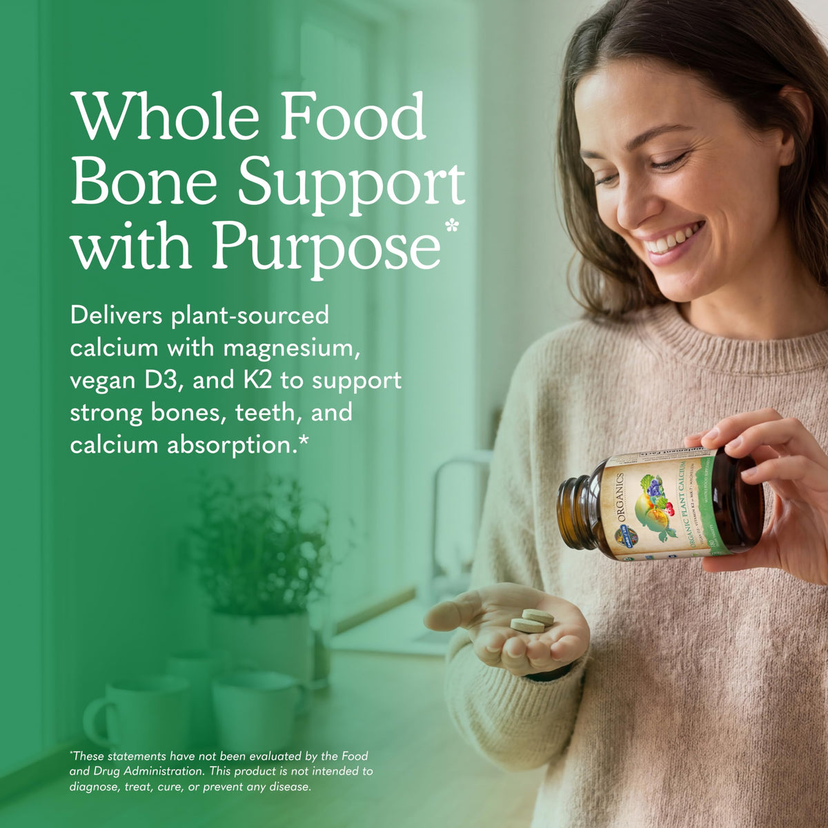 Garden of Life Complément Alimentaire Calcium Végétal 180 comprimés côté