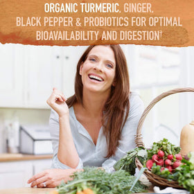 Garden of Life Complément Alimentaire Curcuma 30 comprimés sur un fond blanc