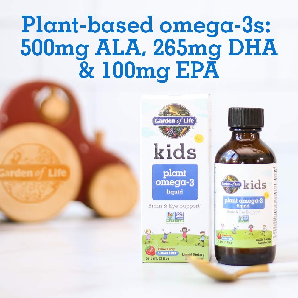 Garden of Life Complément Alimentaire Omega-3 Végétal 118g étiquette