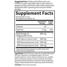 Garden of Life Complément Alimentaire Omega-3 Végétal 118g ingrédients