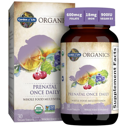 Garden of Life Compléments Alimentaires Prénatals 30 Tablettes vue avant