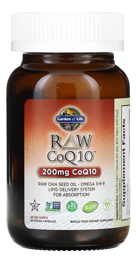 Garden of Life CoQ10 200mg 60 capsules avec emballage