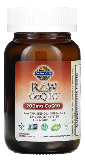 Garden of Life CoQ10 200mg 60 capsules avec emballage