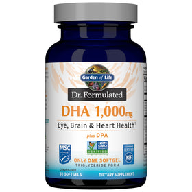 Garden of Life DHA 1 000mg Huile de Poisson - Gélules en vue de face