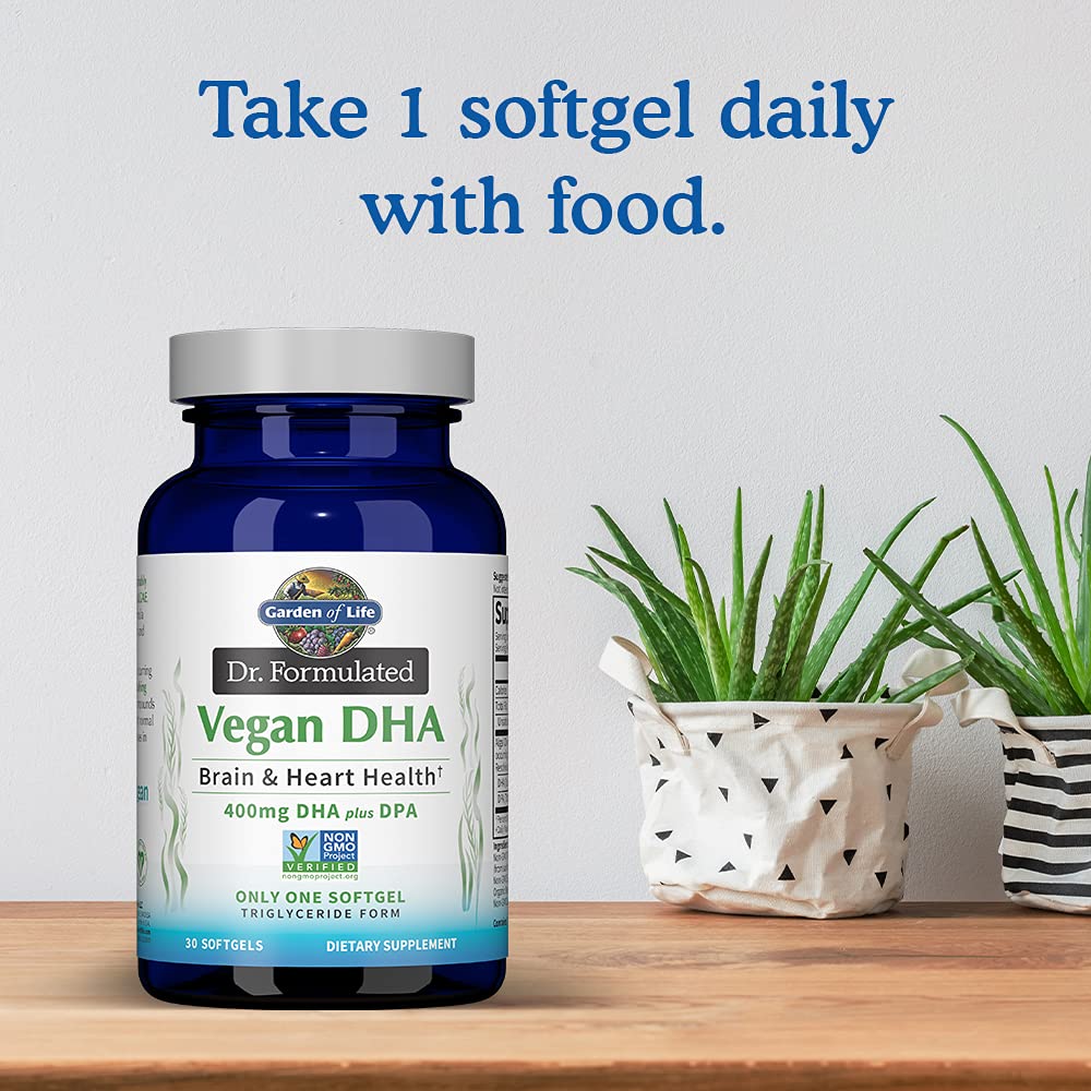 Garden of Life DHA Végétalien 400mg gélules ouvertes