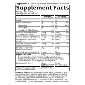 Garden of Life Gummies Calcium Magnésium Framboise 60 unités ouvertes