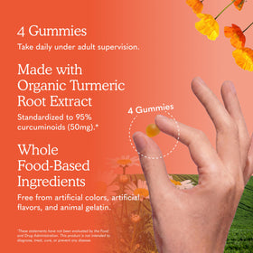 Garden of Life Gummies Curcuma 120 gélifiés côté de l'emballage