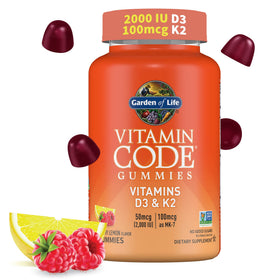 Garden of Life Gummies D3 & K2 Framboise Citron 45 Gummies vue de face