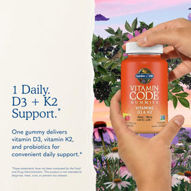 Garden of Life Gummies D3 & K2 Framboise Citron dosage recommandé