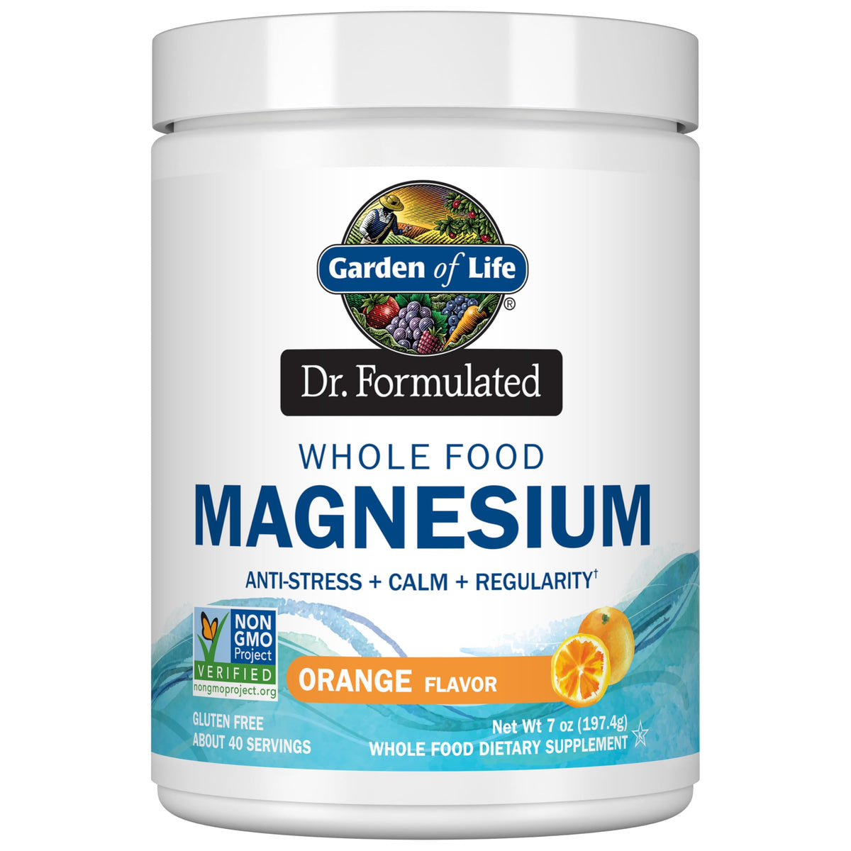 Garden of Life magnésium en poudre 240g vue de face