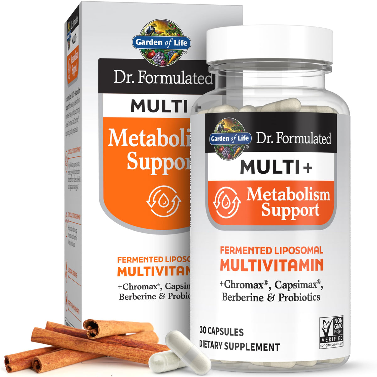 Garden of Life Multi+ Soutien Métabolisme 30 Capsules, vue avant
