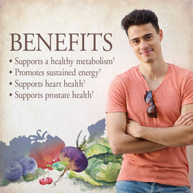 Garden of Life Multivitamine Homme Bio 30 comprimés, détails de l'emballage