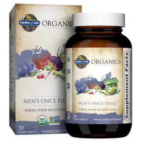 Garden of Life Multivitamine Homme Bio 30 comprimés, vue de face