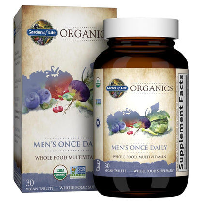 Garden of Life Multivitamine Homme Bio 30 comprimés, vue de face