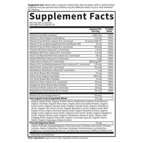 Garden of Life Multivitamine Prénatale 30 Capsules - capsules ouvertes