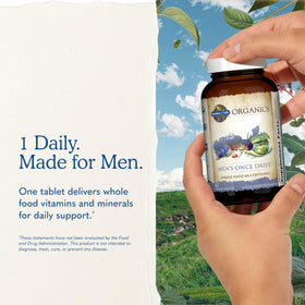 Garden of Life Multivitamine Quotidienne Bio pour Hommes - détails d'étiquetage