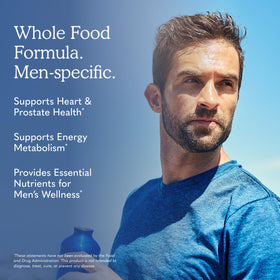 Garden of Life Multivitamine Quotidienne Bio pour Hommes - vue latérale du flacon
