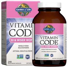 Garden of Life Multivitamines 50+ Femmes 240 Capsules vue de face