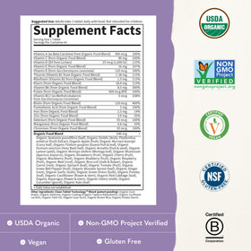 Garden of Life Multivitamines Bio Femmes 60 Tablettes avec fruits et légumes