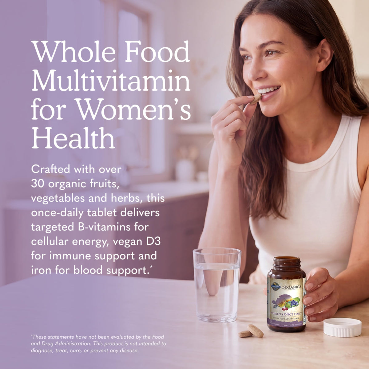 Garden of Life Multivitamines Bio Femmes 60 Tablettes côté
