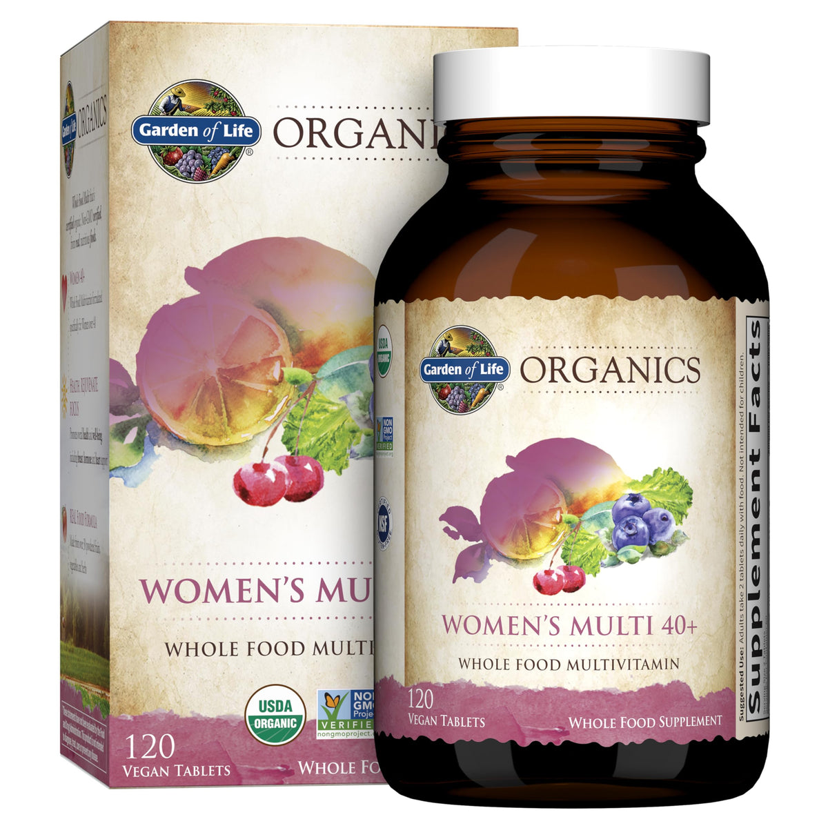 Garden of Life Multivitamines Femme 40+ boîte de 120 comprimés