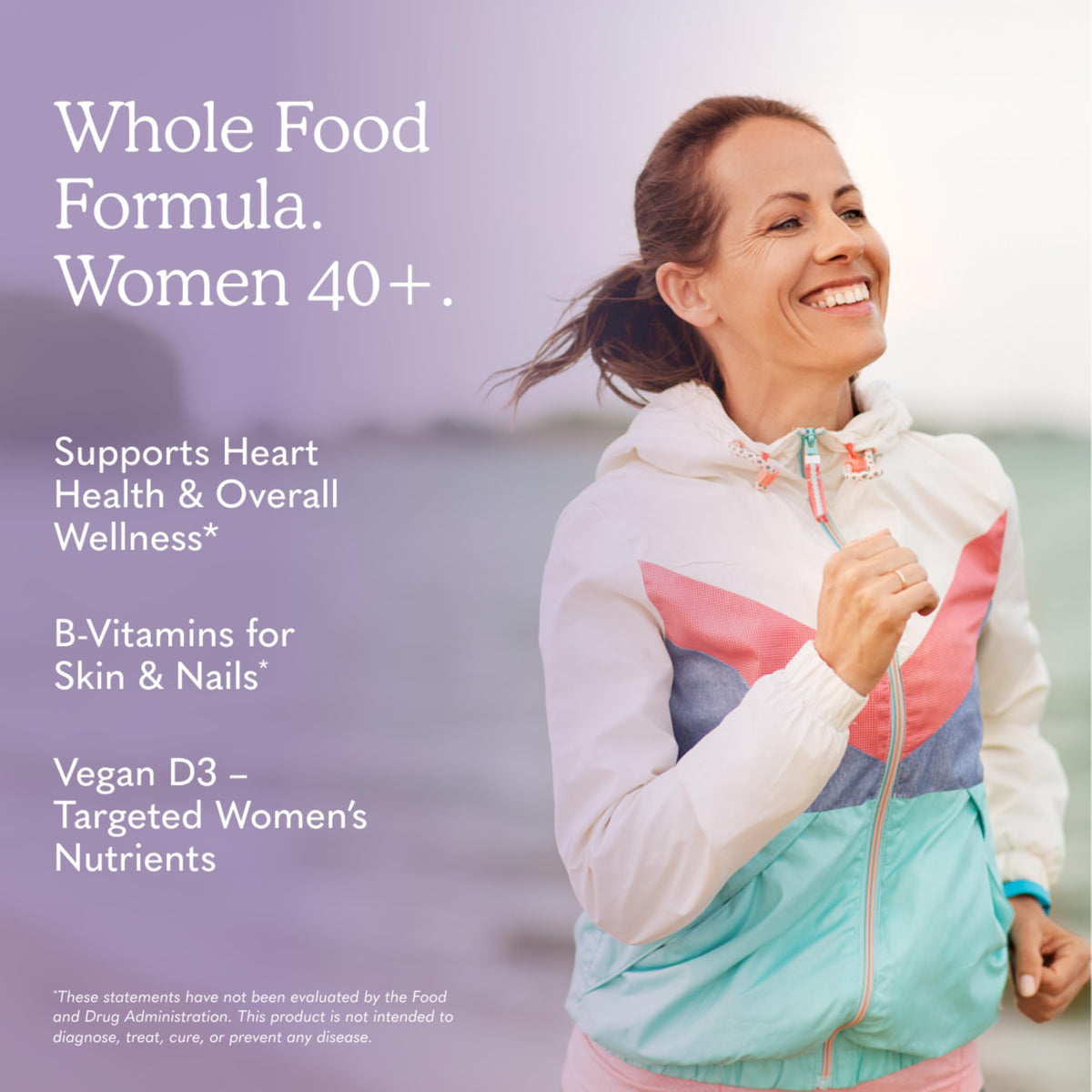Garden of Life Multivitamines Femme 40+ étiquette avec valeurs nutritionnelles