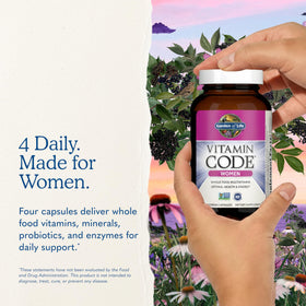 Garden of Life Multivitamines pour Femmes - vue arrière de l'emballage