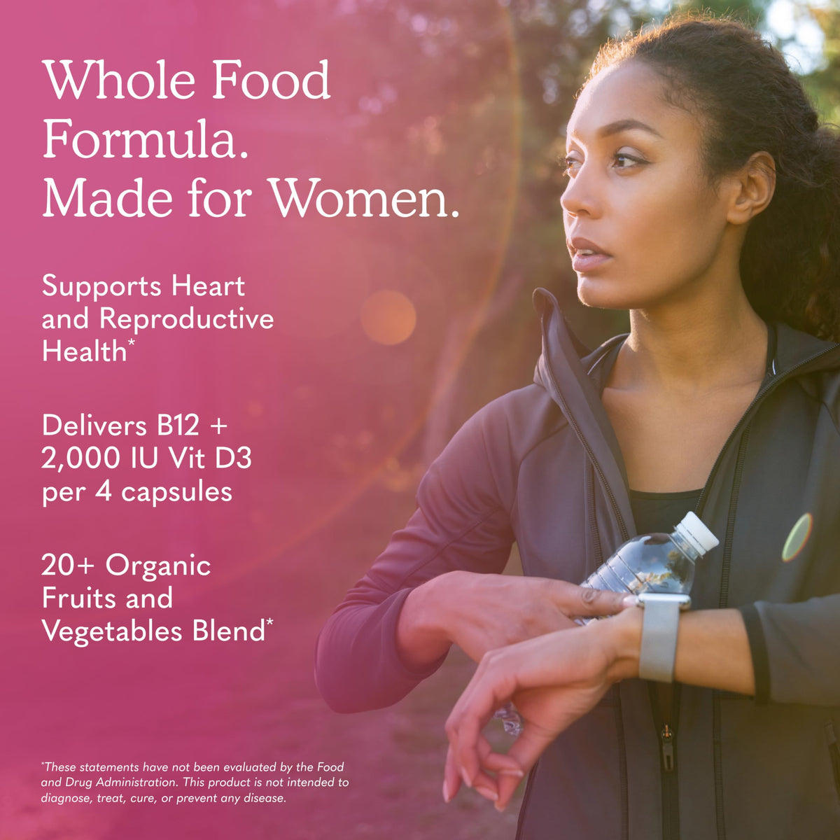 Garden of Life Multivitamines pour Femmes - vue latérale du produit
