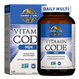 Garden of Life Multivitamines pour Hommes 120 capsules vue de face
