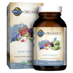 Garden of Life Multivitamines pour Hommes 120 comprimés devant l'emballage
