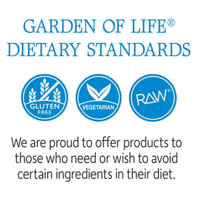 Garden of Life Multivitamines pour Hommes, présentation sur un fond neutre