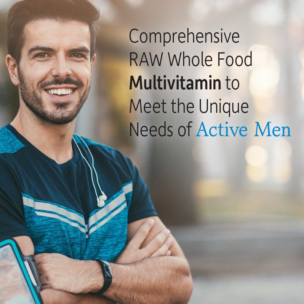 Garden of Life Multivitamines pour Hommes, vue de côté de l'emballage
