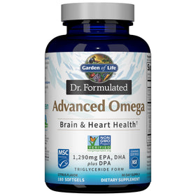 Garden of Life Omega 3 Huile de Poisson 180 gélules vue de face