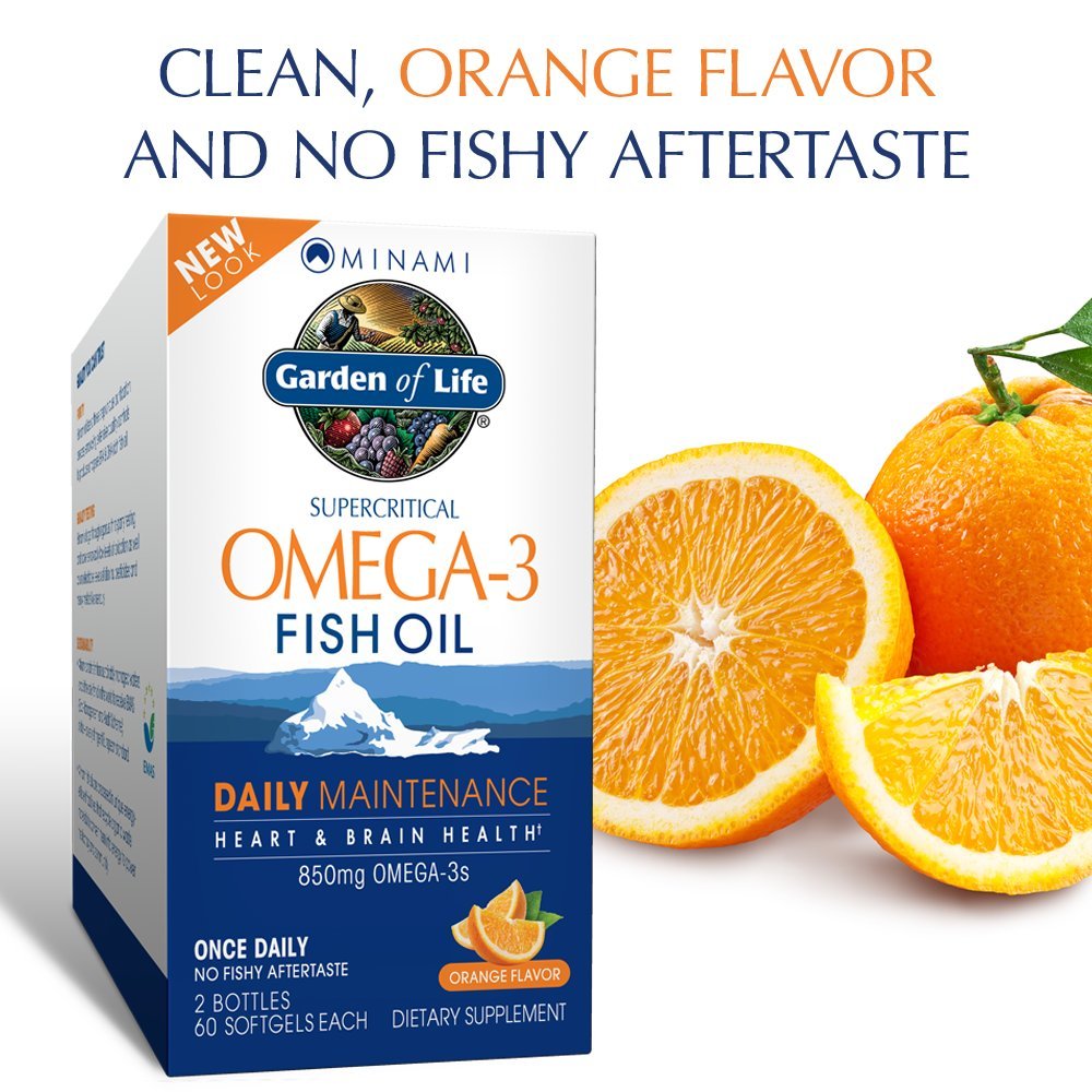 Garden of Life Omega-3 Huile de Poisson Orange 60ct gélules orange