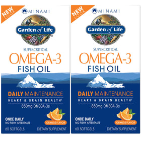 Garden of Life Omega-3 Huile de Poisson Orange 60ct vue de face