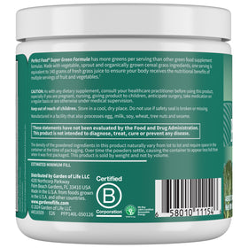 Garden of Life Perfect Food Original Super Green Formula 200g in a kitchen setting