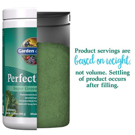 Garden of Life Perfect Food Original Super Green Formula 399g scoop with powder