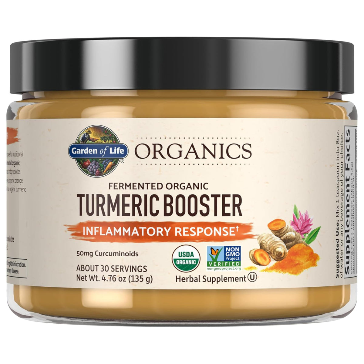 Garden of Life Poudre de Curcuma 200g vue de face