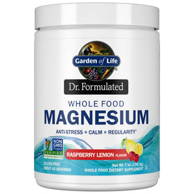 Garden of Life Poudre de Magnésium 240g Saveur Framboise Citron vue de face