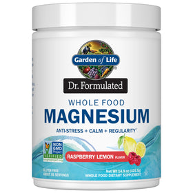 Garden of Life Poudre de Magnésium Framboise Citron 490g vue de face
