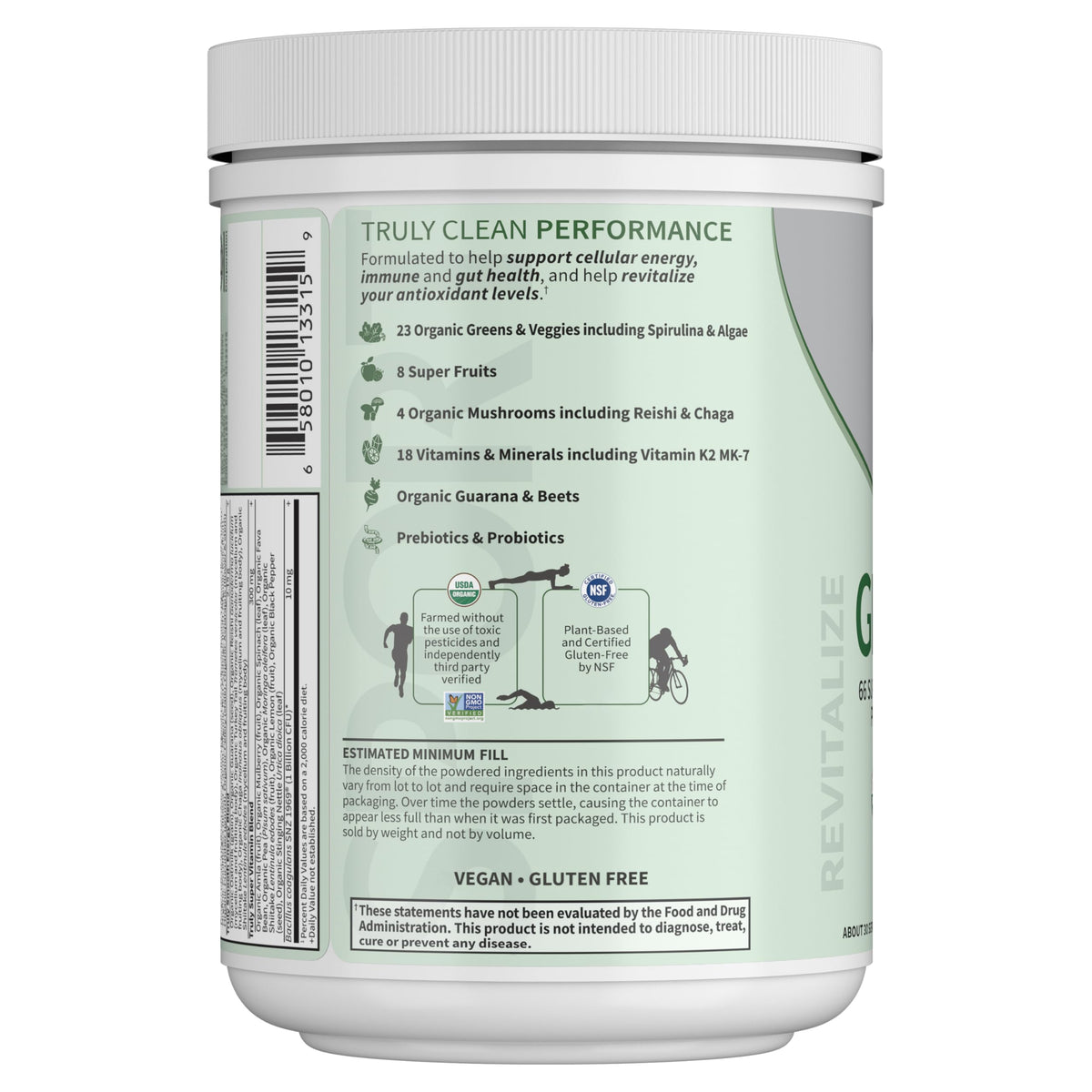 Garden of Life Poudre de Super-aliments Bio 322g vue de dessus