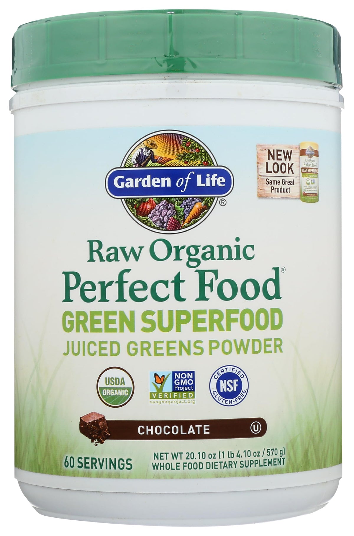 Garden of Life Poudre de Superaliment Bio Chocolat 60 Portions mélange avec smoothie