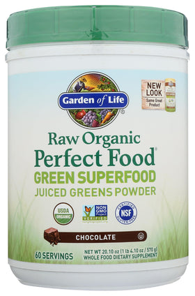 Garden of Life Poudre de Superaliment Bio Chocolat 60 Portions mélange avec smoothie