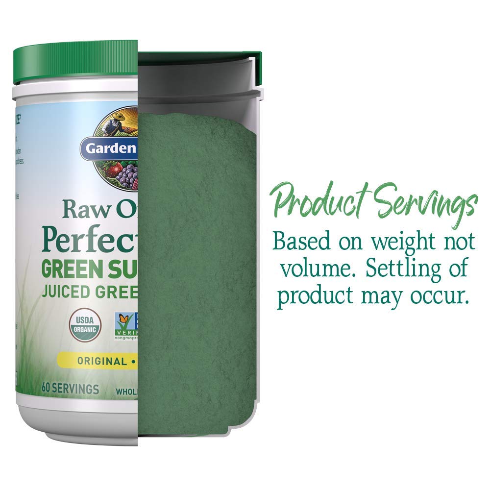 Garden of Life Poudre Juiced Greens 499g en vue de dos
