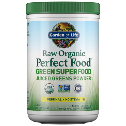 Garden of Life Poudre Juiced Greens 499g vue de face