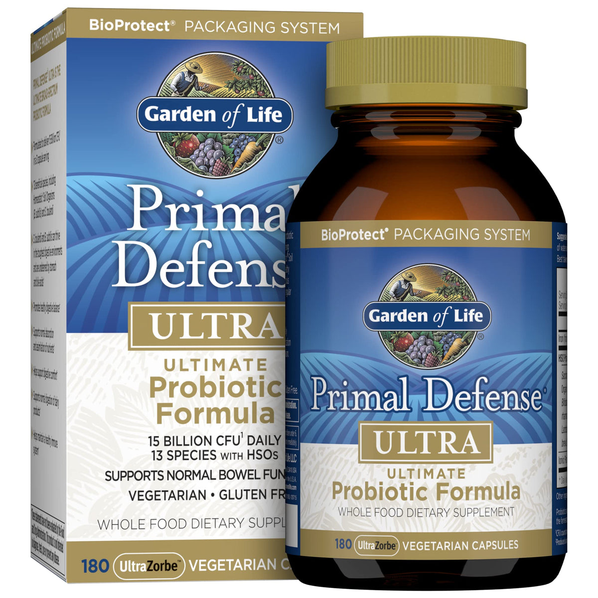 Garden of Life Primal Defense Ultra 180 capsules vue de face