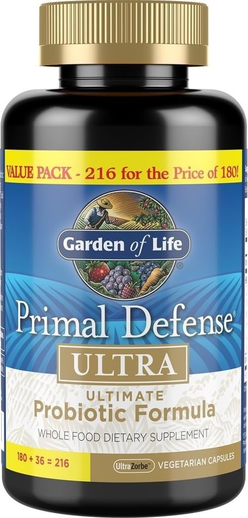 Garden of Life Primal Defense Ultra 216 capsules front view